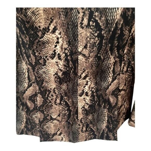 L’ AGENCE Chamberlain Python Print Single Breasted Blazer Jacket Brown Size 2 - Picture 13 of 16